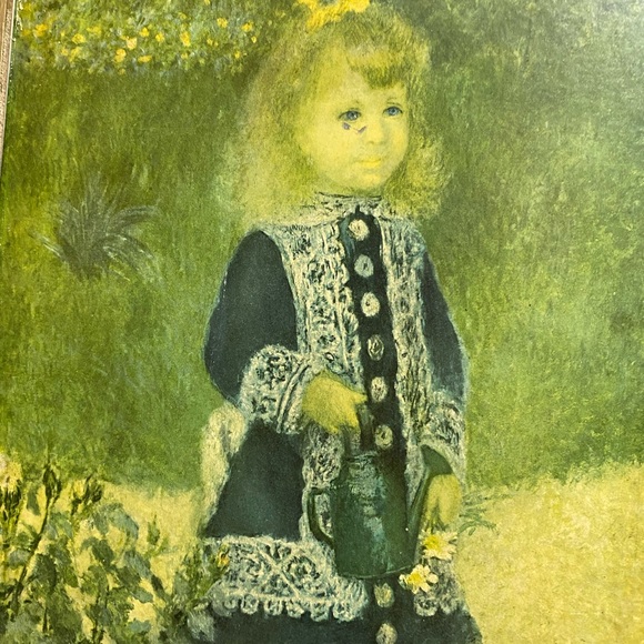 Vintage A Girl with a Watering Can Reproduction Framed Art by Renoir - Picture 2 of 9